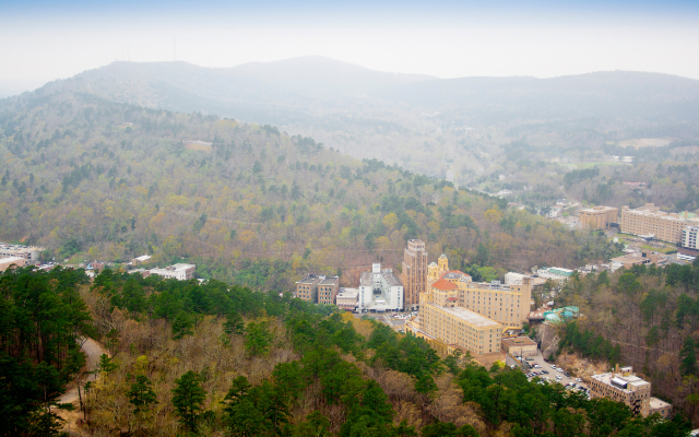 Hot spring town scenery