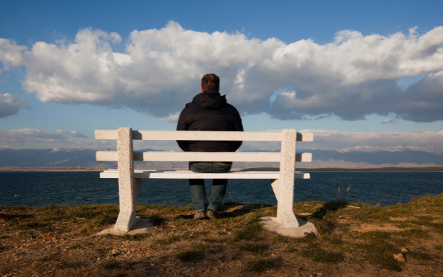 A man on the beach
