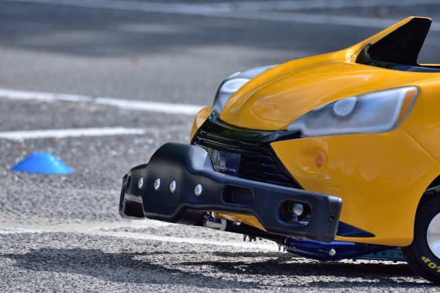 Close-up of a go-kart at Kobe Fruit Flower Park Ozo